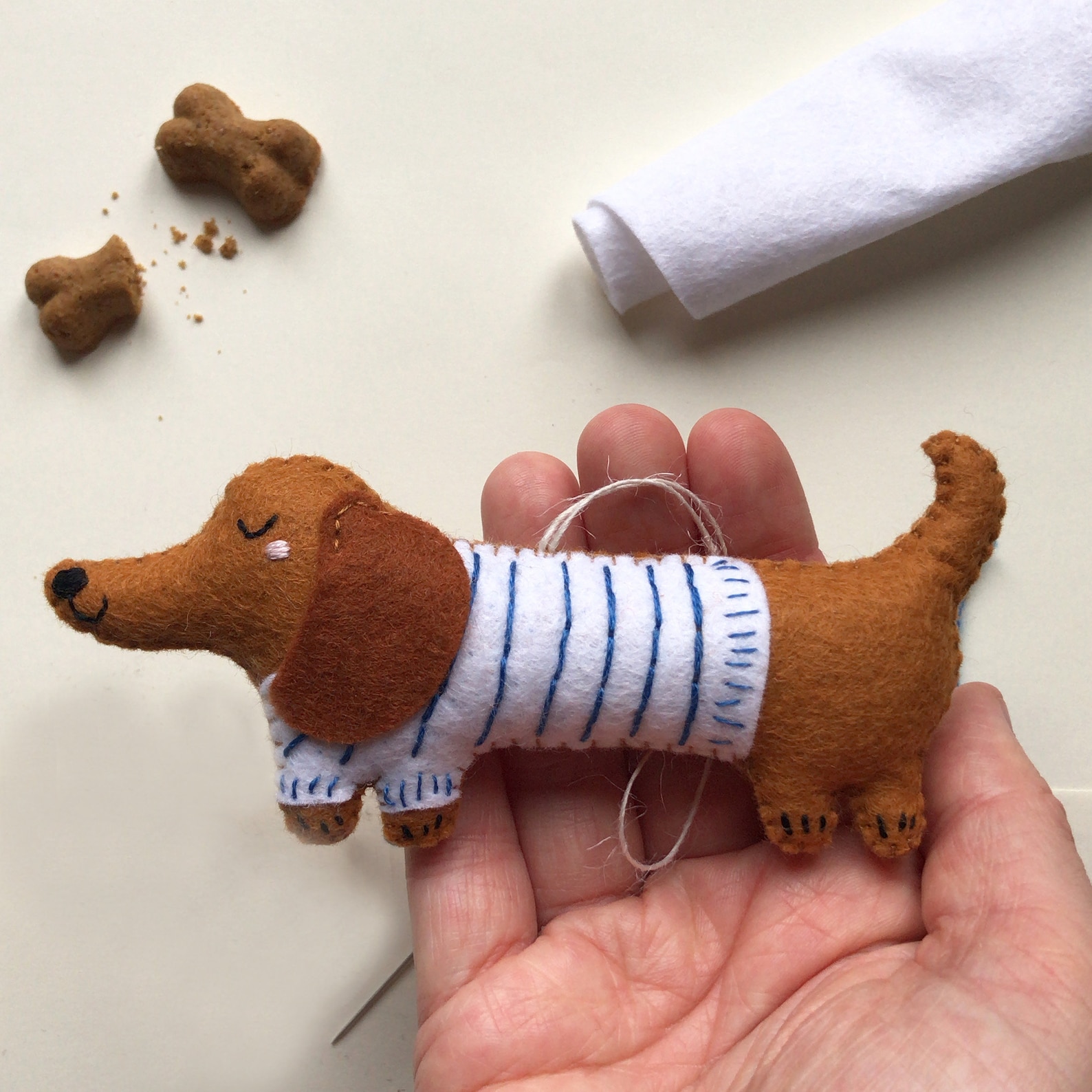 Pdf Instructions to Sew Your Own Sausage Dog Feltie, Plush Sewing ...