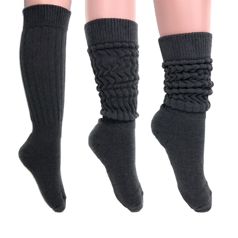 Slouch Socks for Women 3 PAIRS Extra Long Heavy Cotton Socks - Etsy