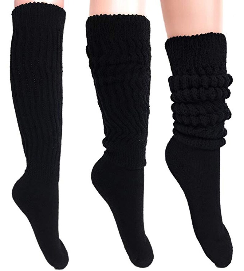 Women's Extra Long Heavy Slouch Cotton Socks Size 9 to 11 Etsy