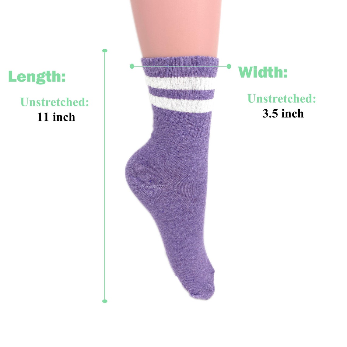 Tennis Crew Socks for Women Cotton Extra Thin and Breathable 6 Etsy