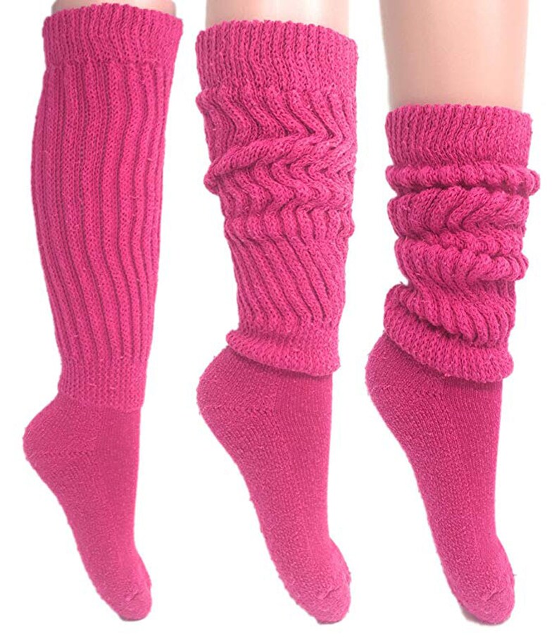 Women's Extra Long Heavy Slouch Cotton Socks Size 9 to 11 Etsy