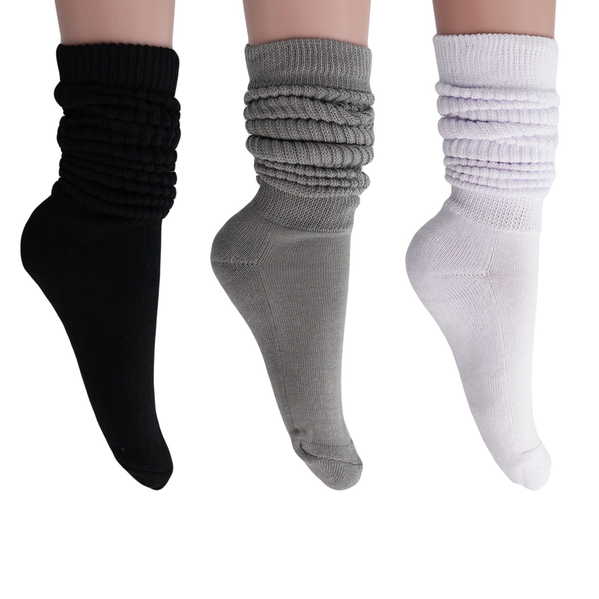 Super Thick Cotton WHITE Lace Slouch Socks Women, Hooter's Style Scrunchy  Slouch Socks Lace, USA MADE Quality, Fun Cute Hosiery Fashion -  Canada