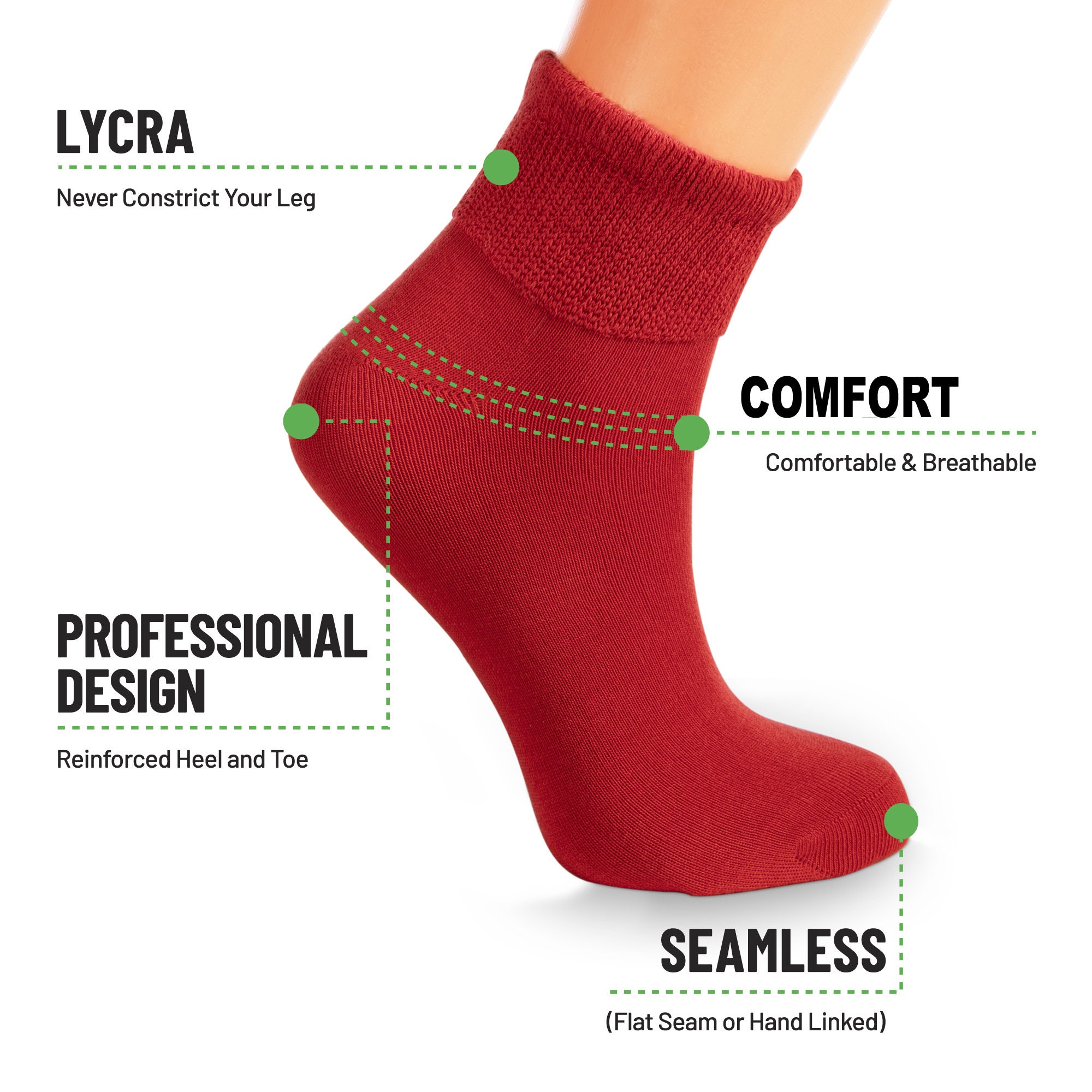 Diabetic Ankle Socks With Nonbinding and Top Seamless Toe 3 Pairs Etsy