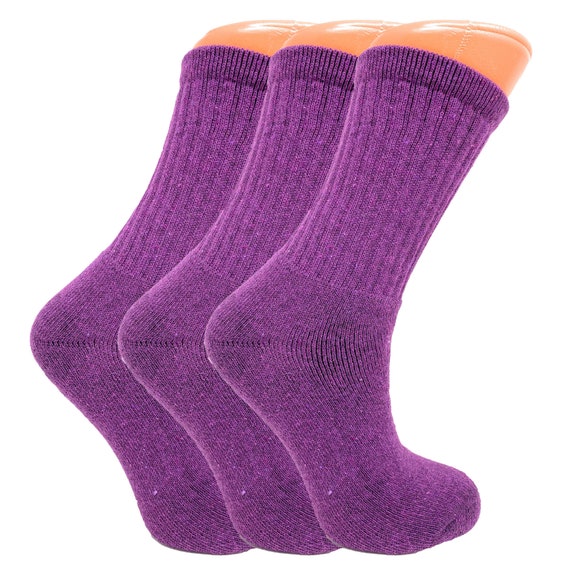 Cotton Crew Socks for Women Smooth Toe Seam Socks