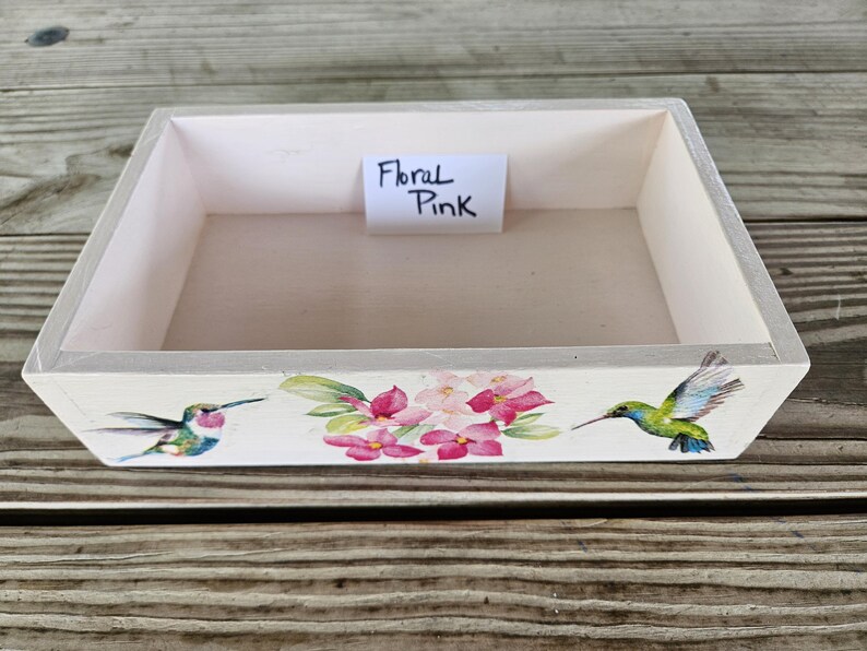 Custom Designed Wood Napkin Holder With Embellishments * Guest Towel Caddy Box zdjęcie 8