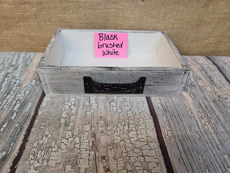 Custom Designed Wood Napkin Holder With Embellishments * Guest Towel Caddy Box zdjęcie 6