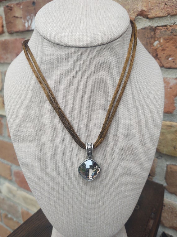 Smoky Quartz Jewelry - Vintage Smoky Quartz Neckla