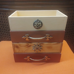 Custom Designed Wood Napkin Holder With Embellishments * Guest Towel Caddy Box