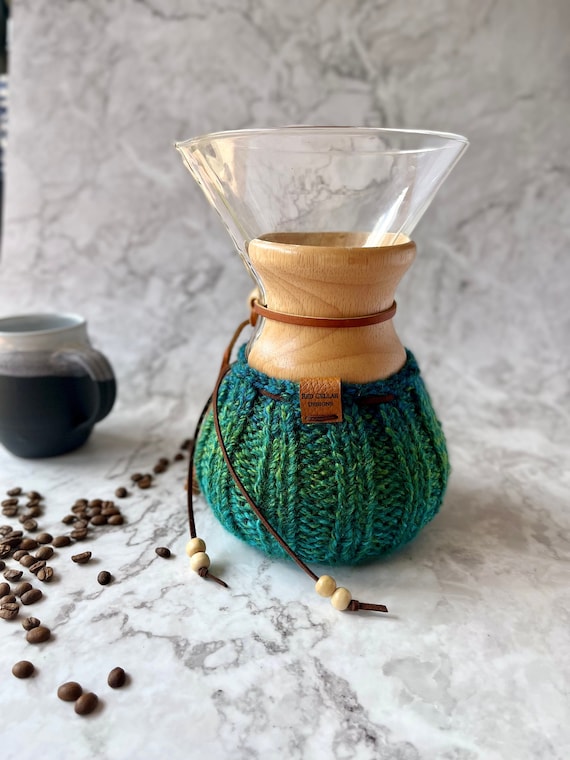Chemex Cosy | Handmade Coffee Maker Sleeve | Coastal Calm Collection | Coffee Lover Gift | Coffee Station Decor | Pourover Sleeve