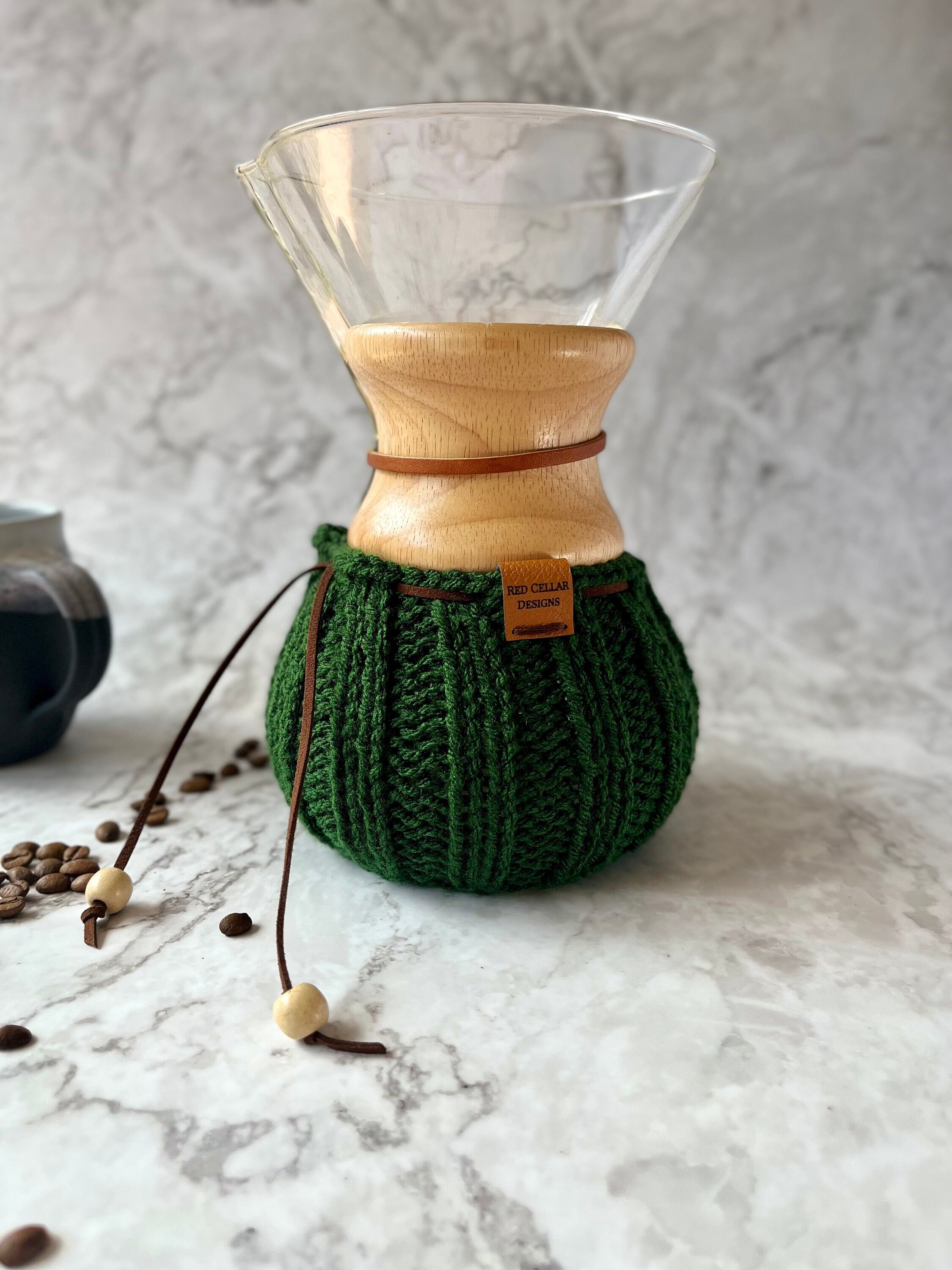 Pour Over Coffee Pot Like Chemex Bodum Crochet Cozy Textured