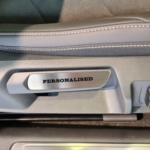 Golf seat lever insert Mk8 Trim for Golf Car Personalised