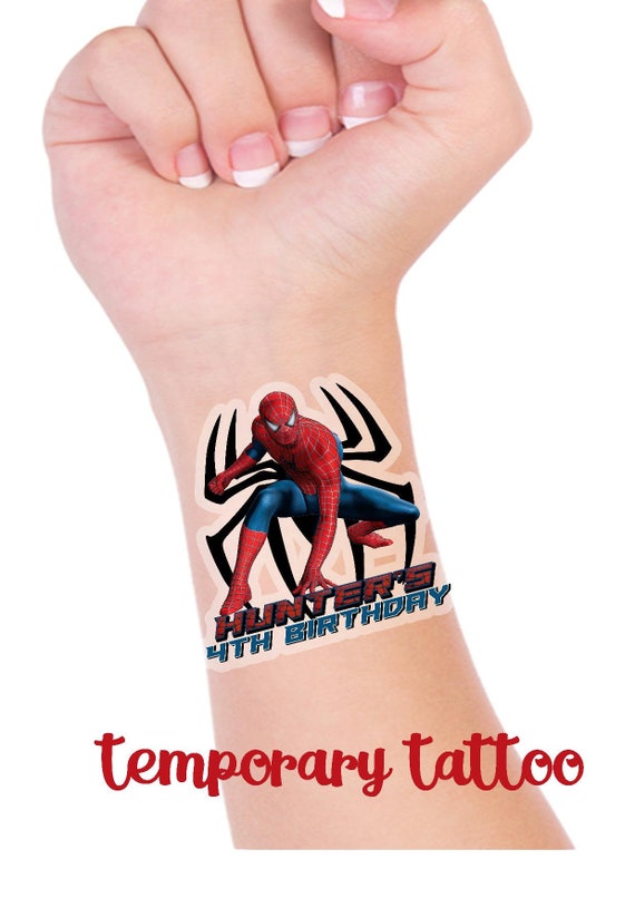 Spiderman Tatouage Temporaire Tatouage Temporaire Etsy Canada