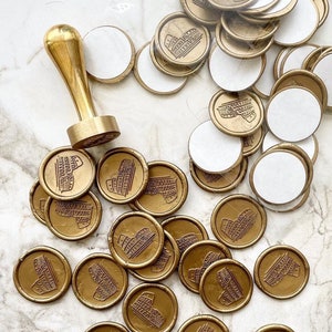 Sellos de lacre personalizados, sellos de lacre autoadhesivos personalizados, sellos de lacre personalizados para invitaciones de boda, sellos de lacre con monograma