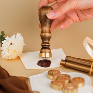 Aangepaste lakzegelstempelset voor bruiloft, gepersonaliseerd logo lakzegelstempelset voor geschenken, lakzegelstempel bruiloft, initialen lakzegelstempel