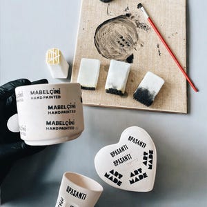Timbro spugna personalizzato per ceramiche fatte a mano, vernice sotto smalto personalizzata
