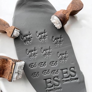 Personalisierter Ton Stempel mit Ihrem Namen, Personalisierter Stempel für Pottery-Clay, Personalisierter Logo-Stempel, Personalisierter Ton-Stempel, Personalisierter Ton-Stempel