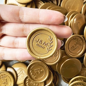 Custom Wax Seal Stickers: Personalized Envelope Seals, Wedding Invitations