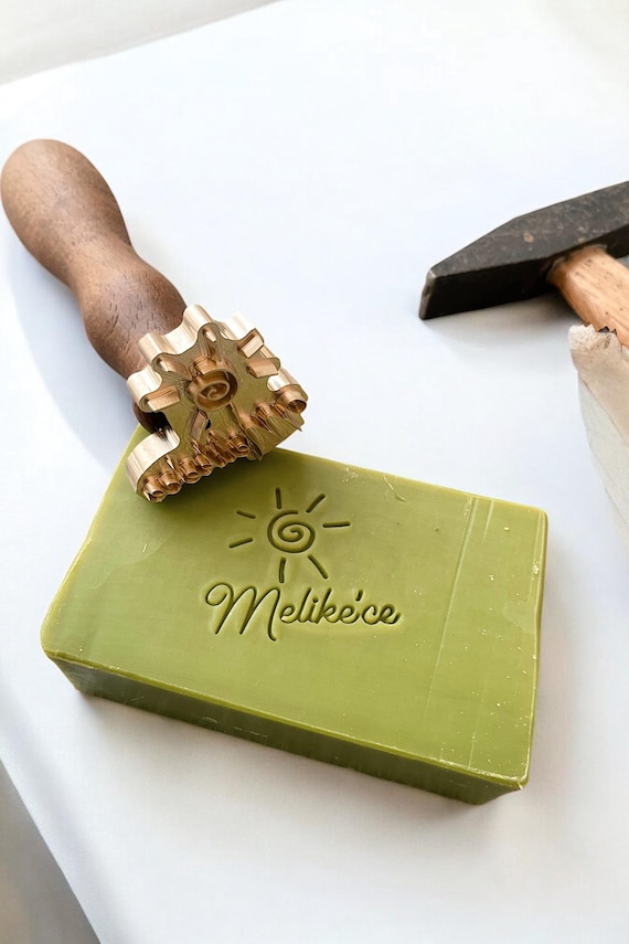 Custom Soap Stamp – Brass Engraving Stamp For Homemade Soap, Add Your Logo, Text, Or Photo