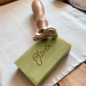 Custom Logo or Design Brass Metal Soap Stamp - Express Shipping and Fast Production!