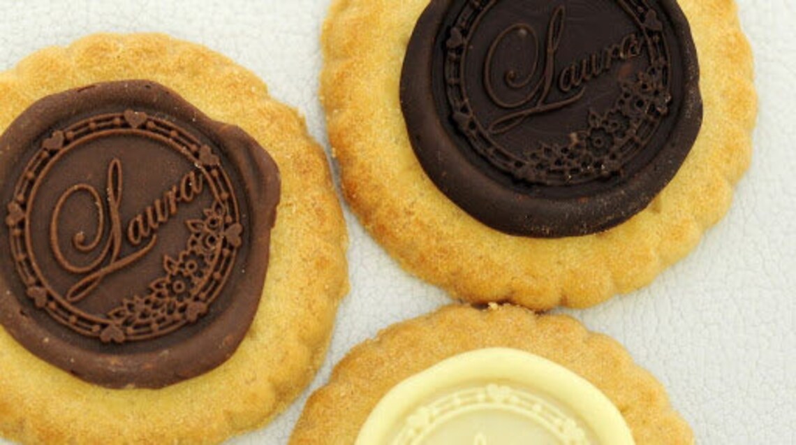 Custom Chocolate Stamp Chocolate Seal Personalized Chocolate Etsy