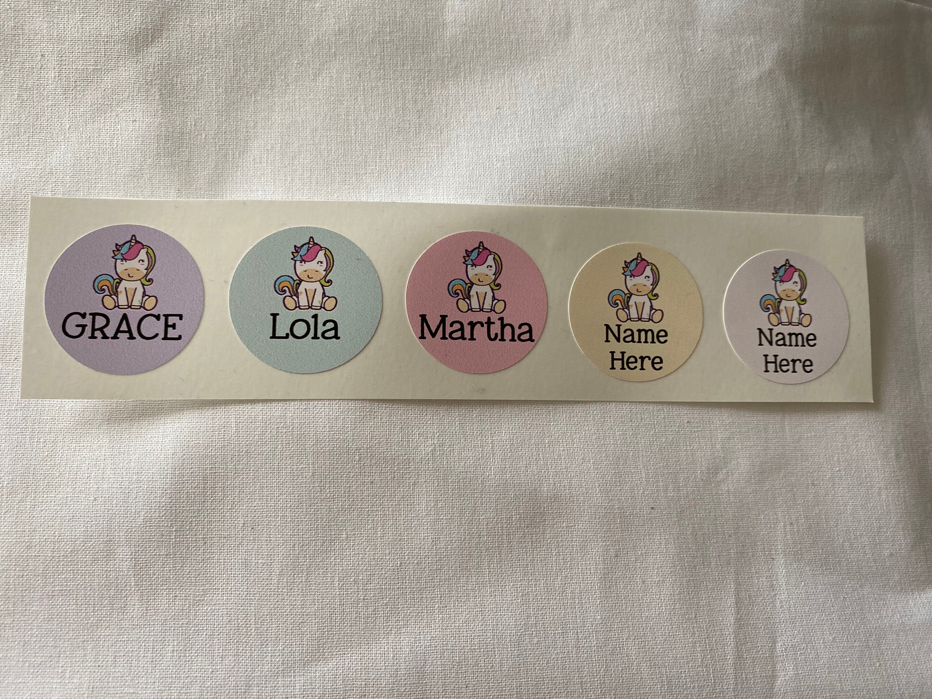 Unicorn name labels free