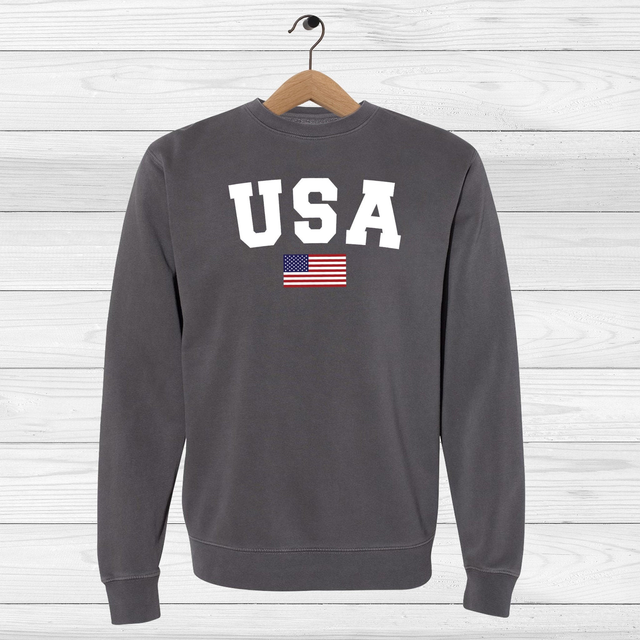 USA Crew Sweatshirt Vintage USA Sweatshirt Varsity USA Etsy