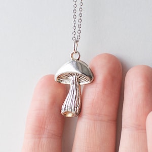 Mushroom Pendant Necklace: Fairycore Cottagecore Toadstool Jewellery