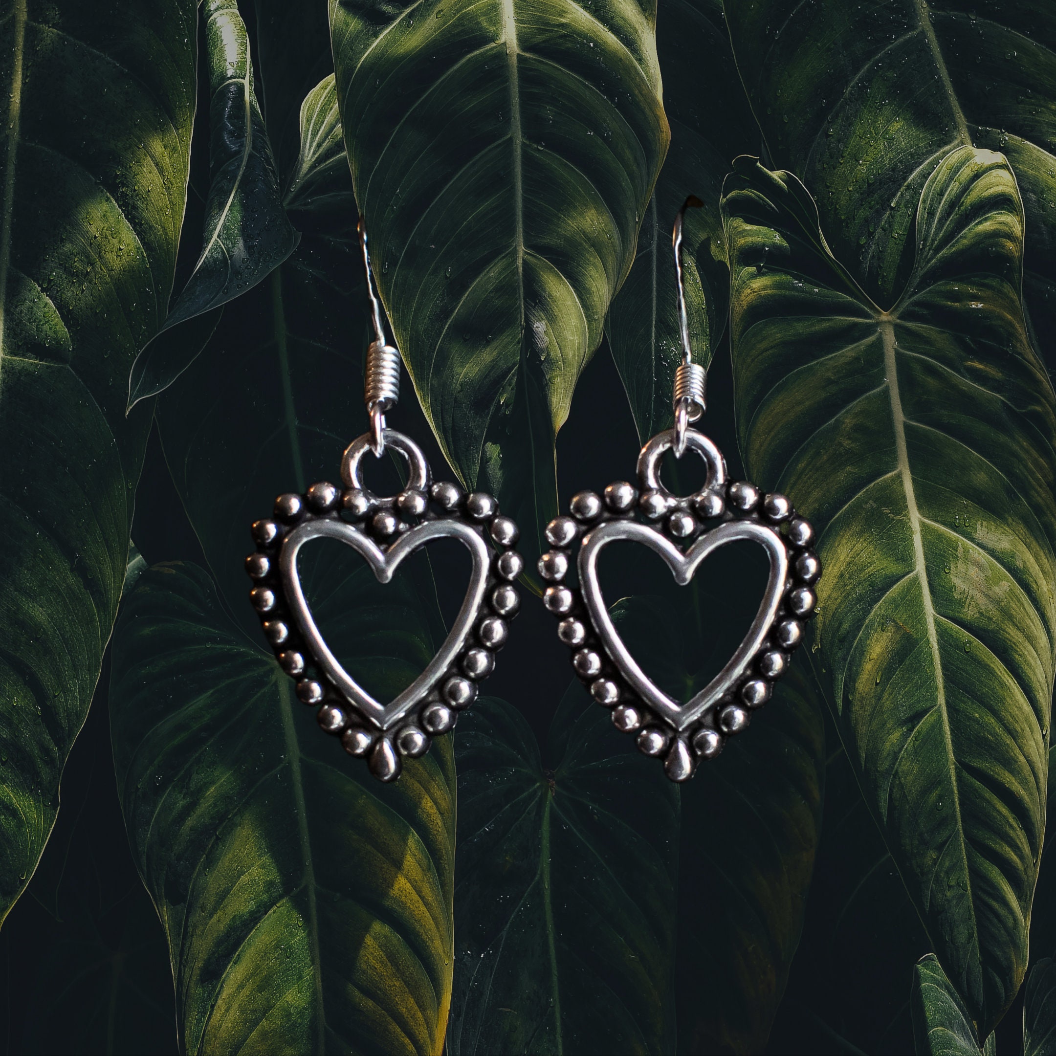 Silver Plated Heart Earrings, Choose From Hooks or Hoops - Etsy