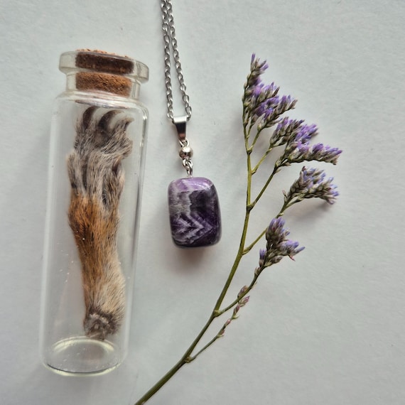 Amethyst Crystal Necklace - Etsy