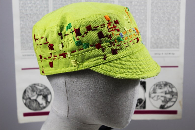 Flowers Hat baseball hat for women floral design Embroidered hat vintage style hat Hand Embroidered cotton Hat