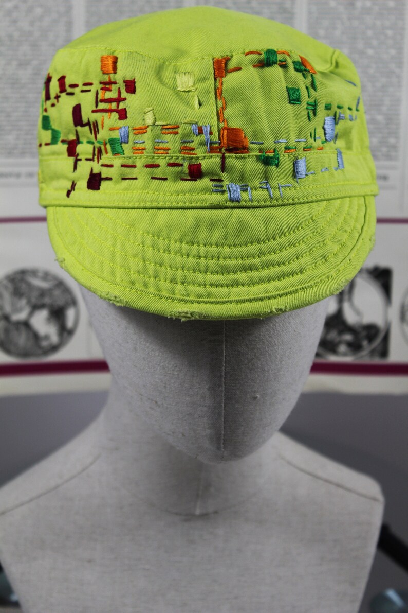 Flowers Hat baseball hat for women floral design Embroidered hat vintage style hat Hand Embroidered cotton Hat