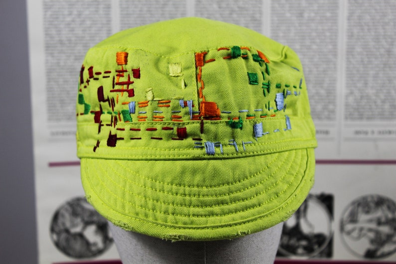 Flowers Hat baseball hat for women floral design Embroidered hat vintage style hat Hand Embroidered cotton Hat