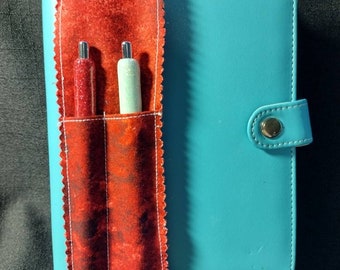 Marbled Red Bookmark Pen Holder, journal pen holder, bible , notebook pen holder, journaling, planner band