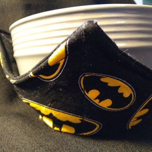 Batman Microwave Bowl Cozy, Microwave Cozy, Ice Cream Cozy, Gift Idea, Comic Lover, Microwave Bowl Holder