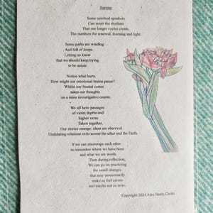 Poesia serena - stampata su carta riciclata