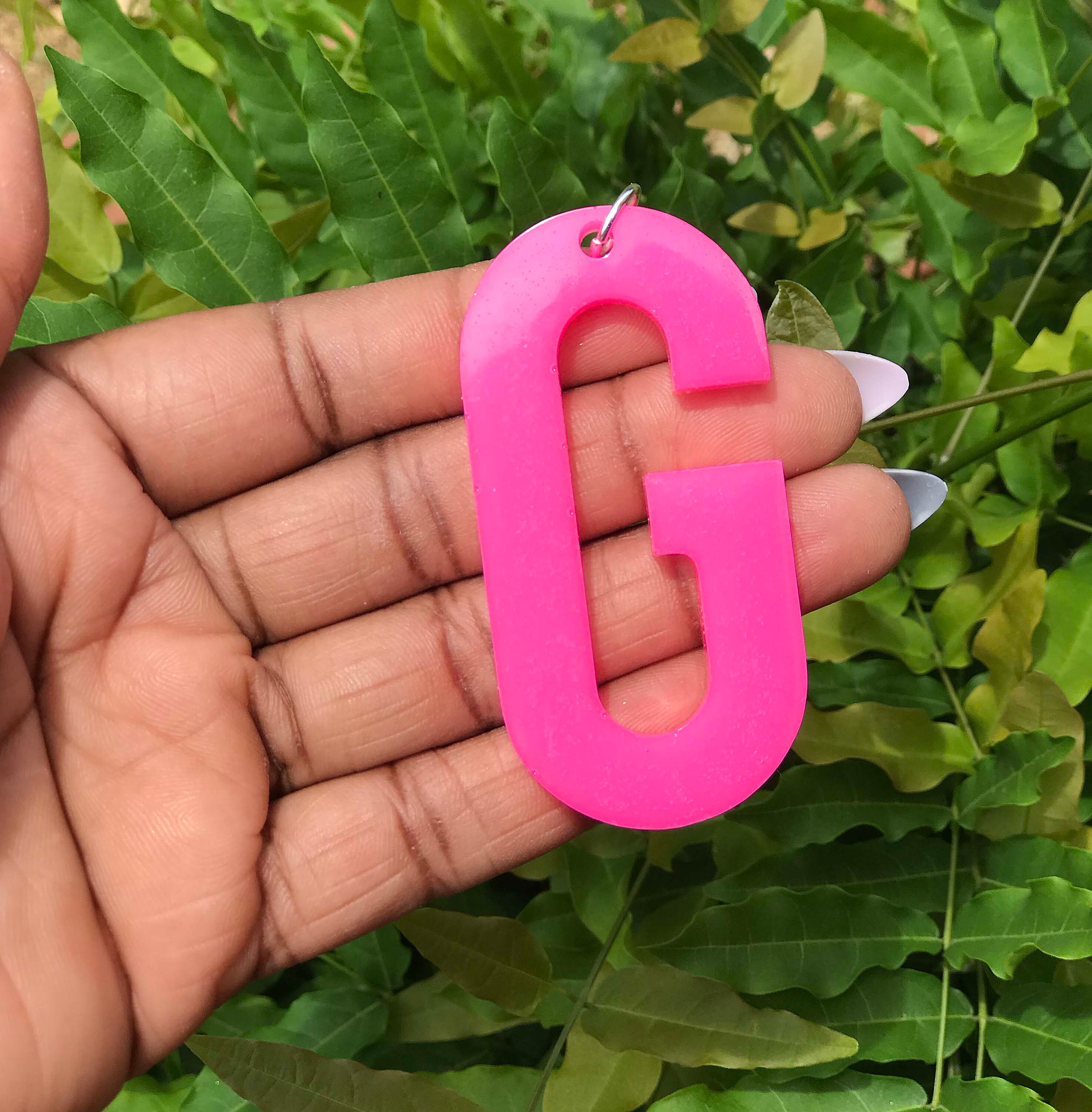Alphabet keychain Resin Letter Keychain Initial Keychain | Etsy