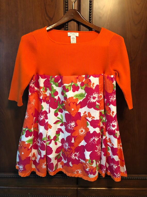 bright orange t shirt dress