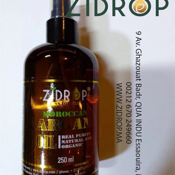 250ml cosmetic Moroccan Argan Oil (100% pure)