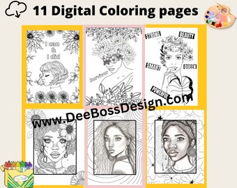 Coloring book, Coloring pages of African American Women, Inspirational Coloring Pages, Black Women Coloring book