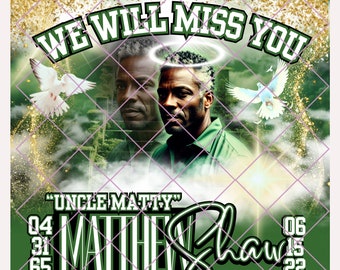 Memorial PNG, Green Memorial Background, Celebrating the Life of, Stairs to Heaven, Heavenly Gates