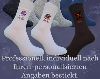 Chaussettes zodiaque avec initiales