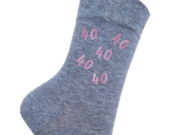 Bestickte Zahlensocken Damen