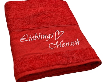 Besticktes Duschtuch Liebling