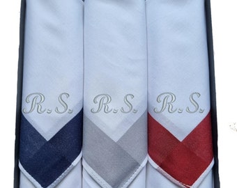 Gift set embroidered men's handkerchiefs