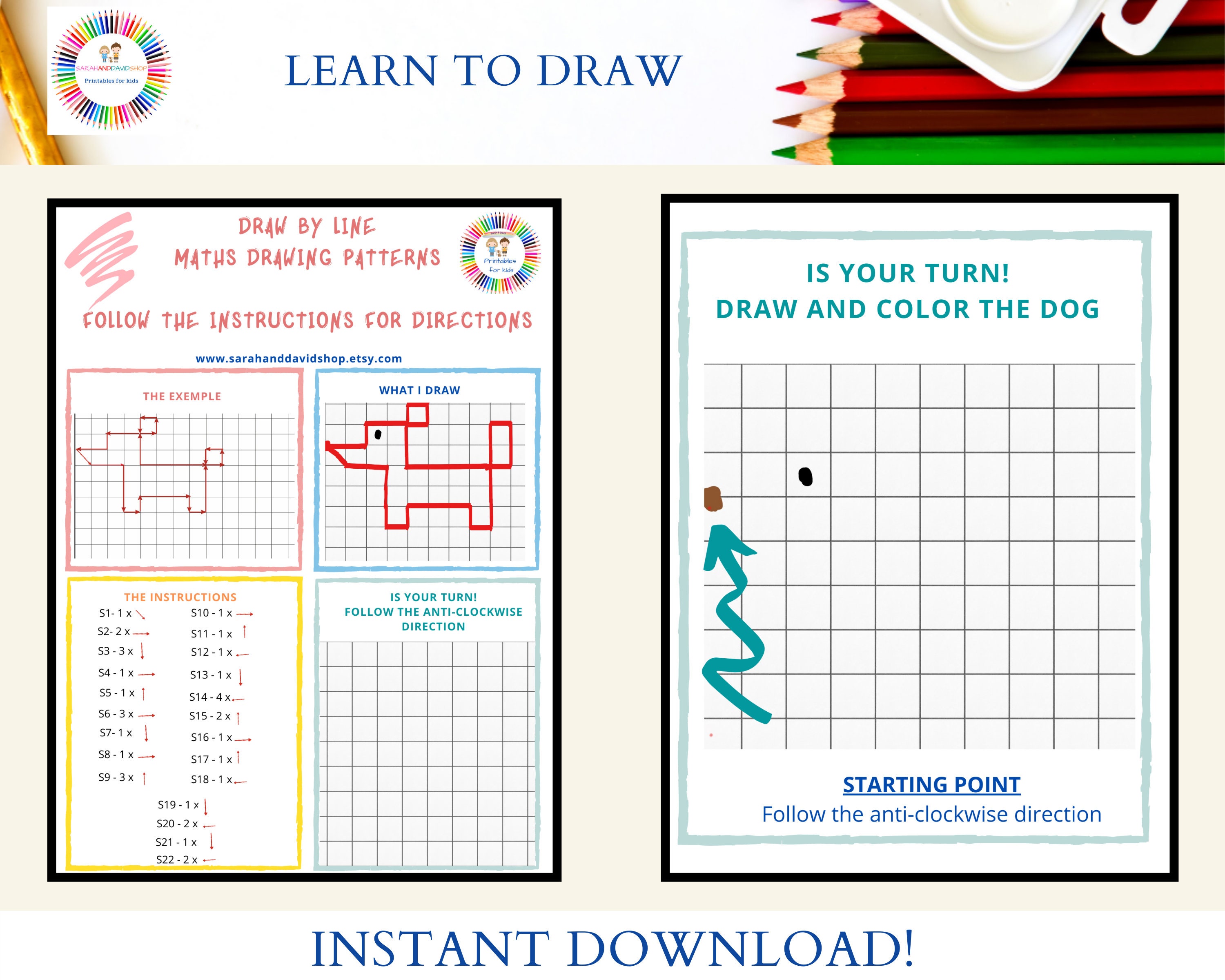 learn to draw preschool worksheets preschool printable busy etsy