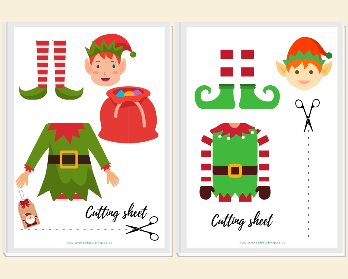 Preschool Printable Personalized Elf Puzzle Game/busy Book | Etsy