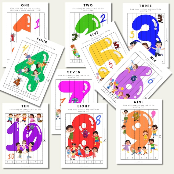 Puzzle numerico stampabile: attività Montessori per bambini