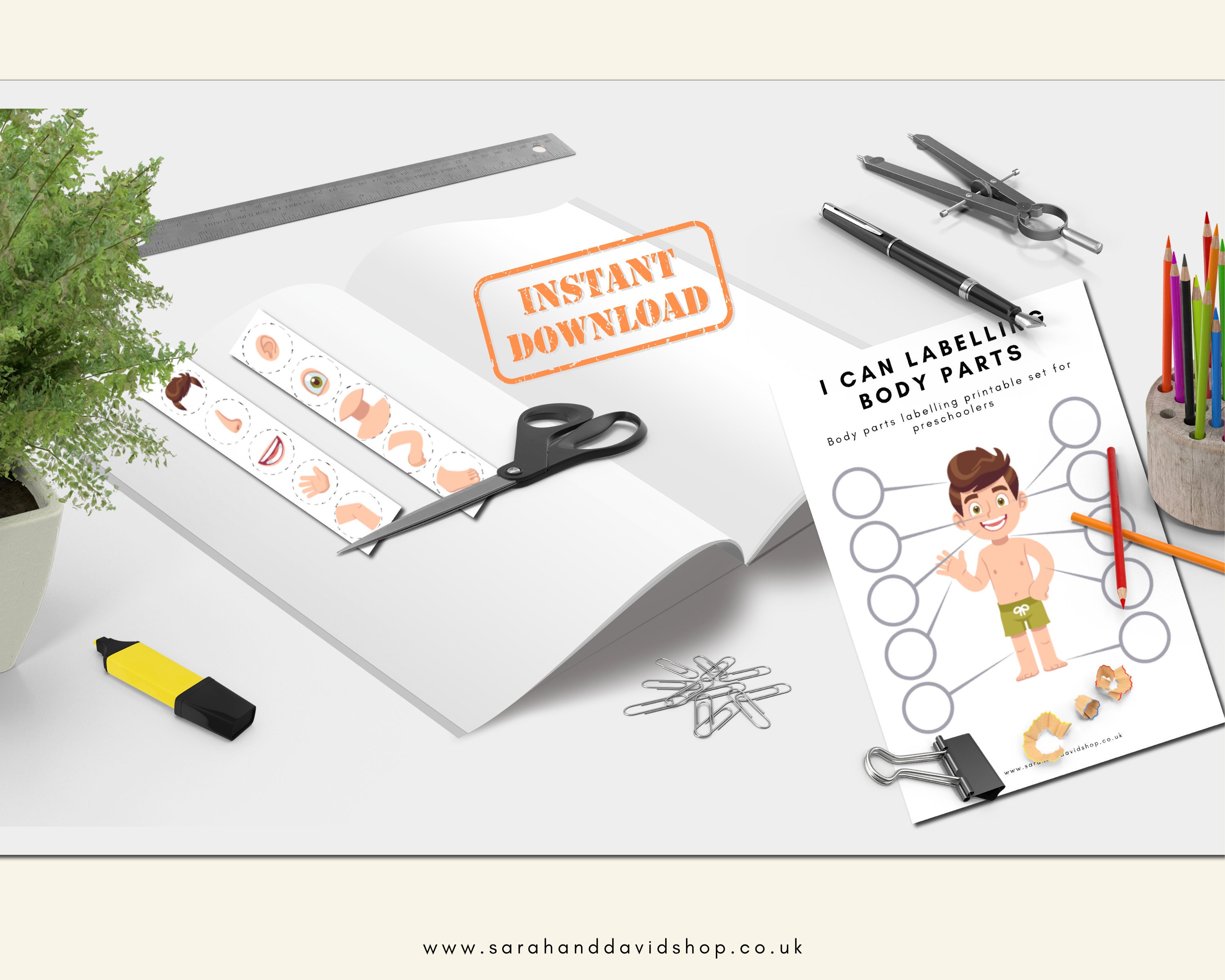 Body Parts Preschool Worksheets Learning Body Parts Busy Etsy