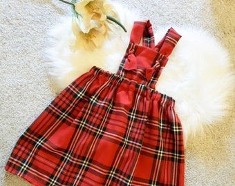 red tartan children's dress