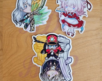 Honkai Star Rail Waterproof Stickers: Firefly, March 7th, Stelle